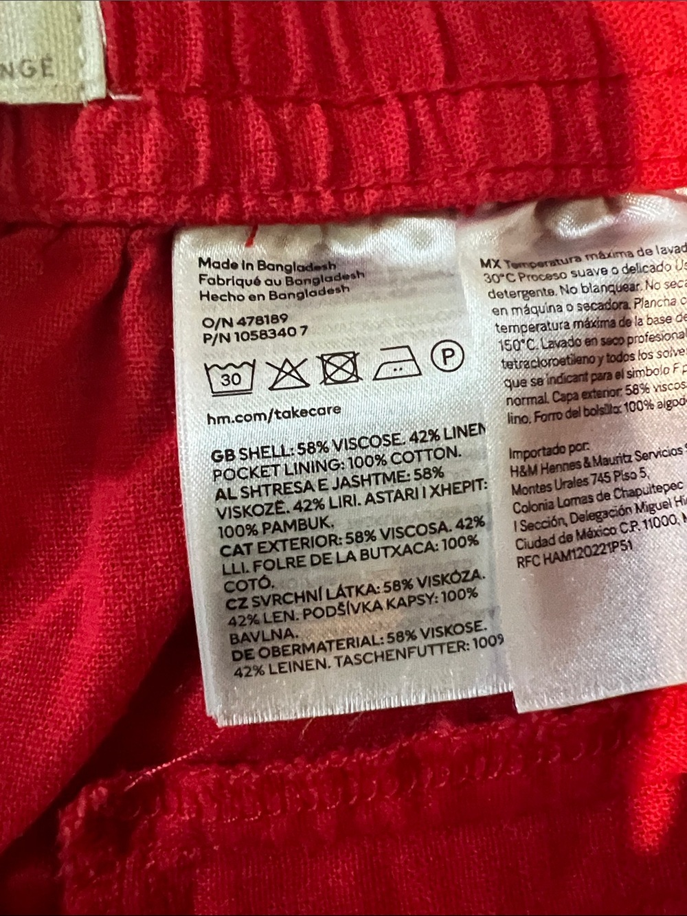 H&M Linen-Blend Drawstring Shorts - Picture 3 of 6